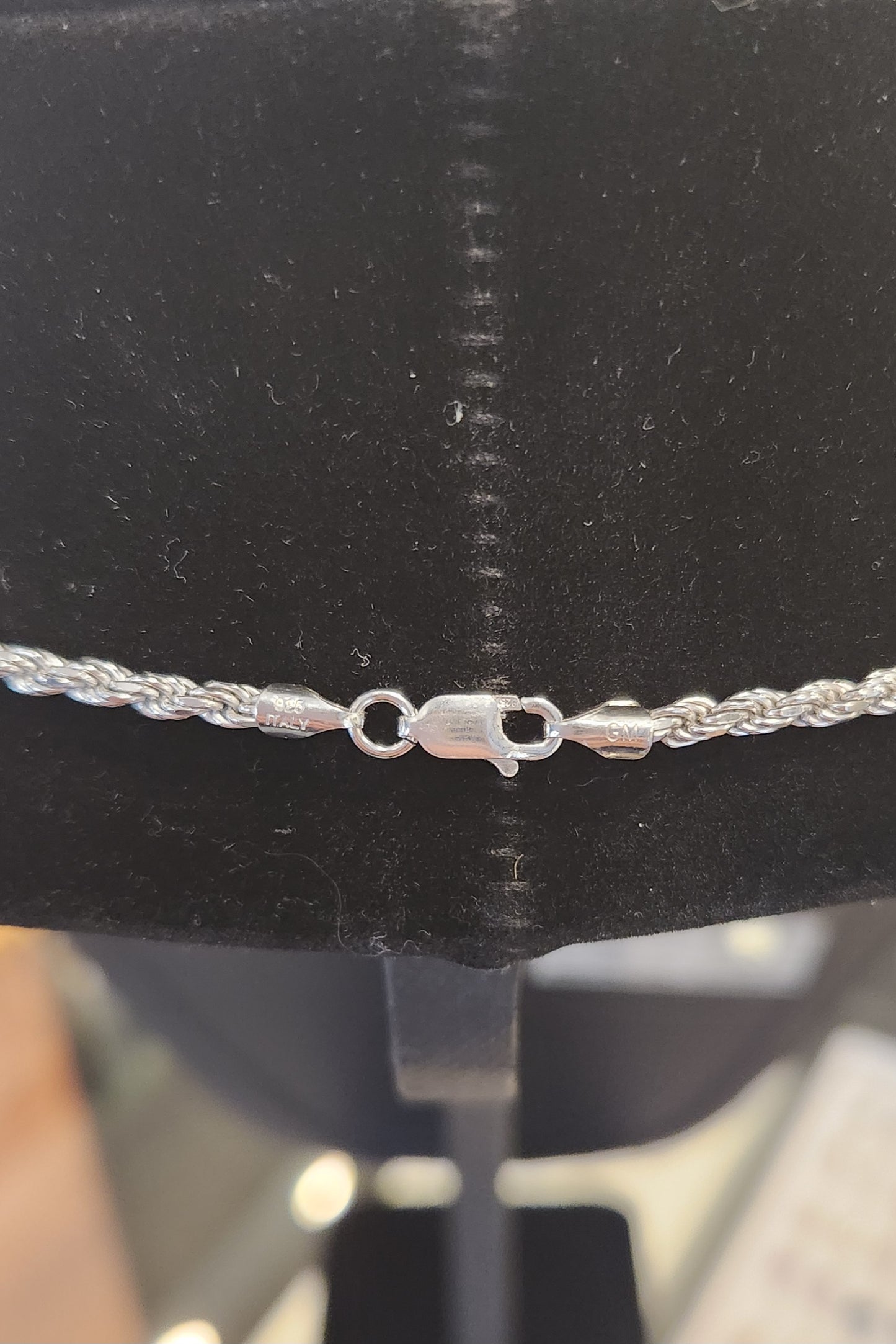 Sterling silver 2.7mm 24" french rope chain