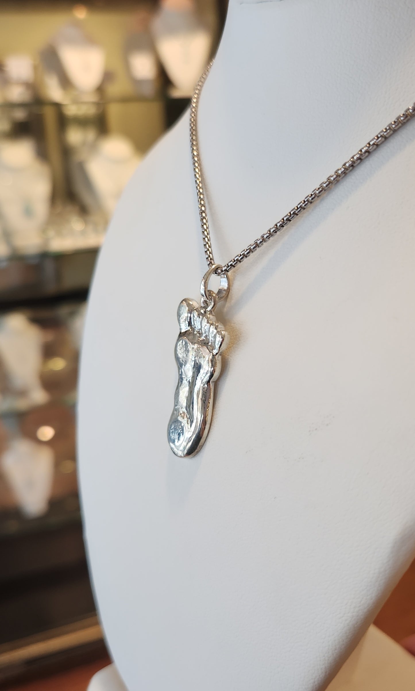 Sterling silver "Bigfoot's foot" pendant