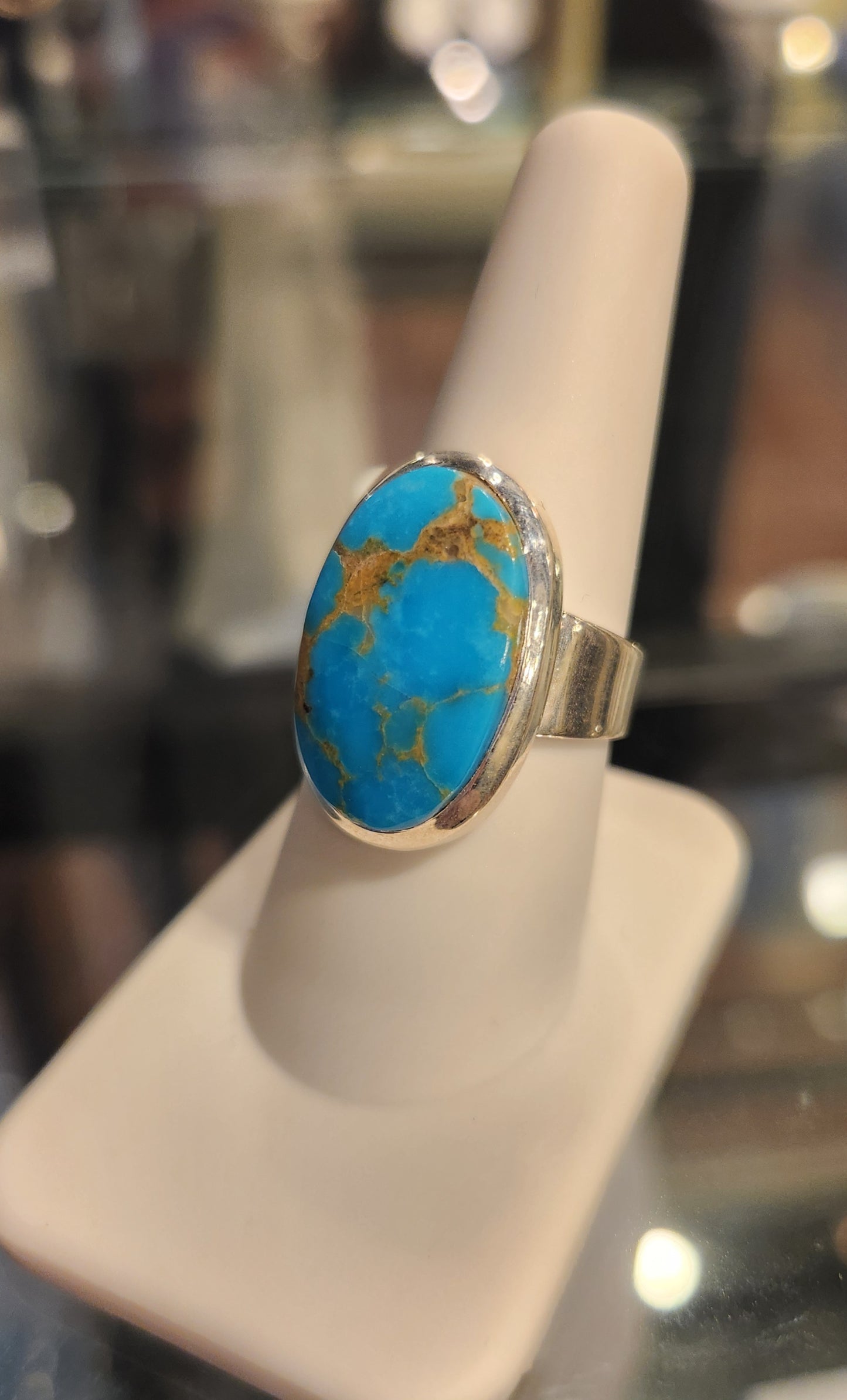 Sterling silver sleeping beauty turquoise ring