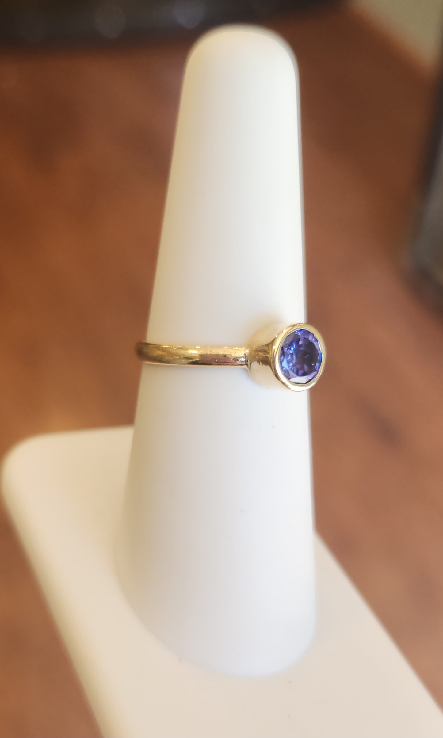 14k yellow gold tanzanite ring