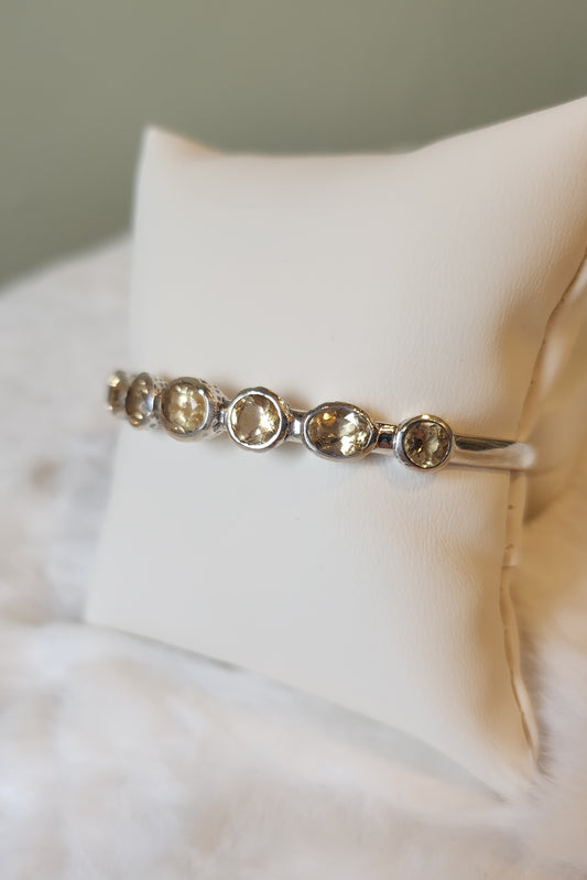 Sterling silver citrine cuff bracelet