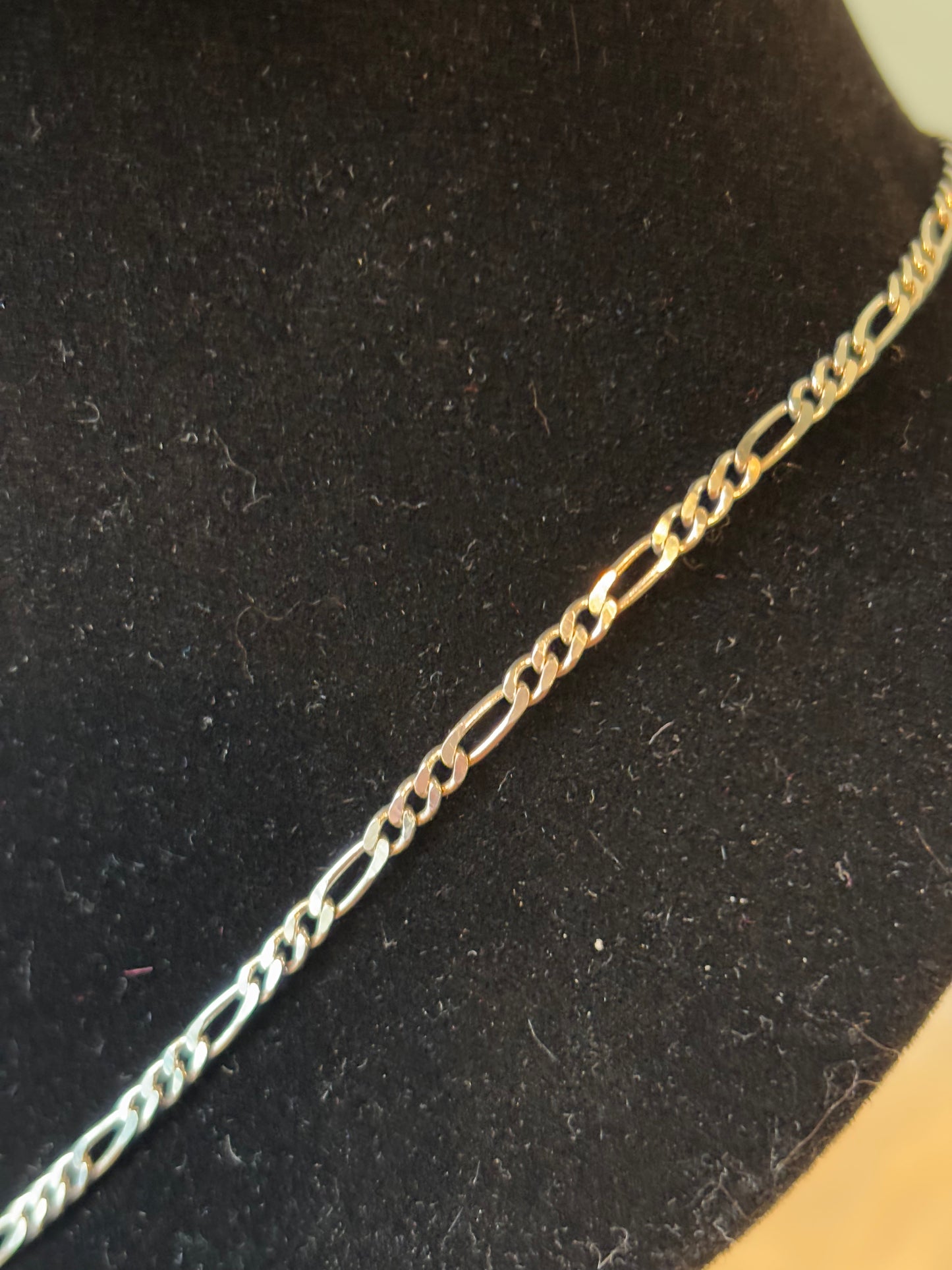 Sterling silver 3mm 24" figaro chain