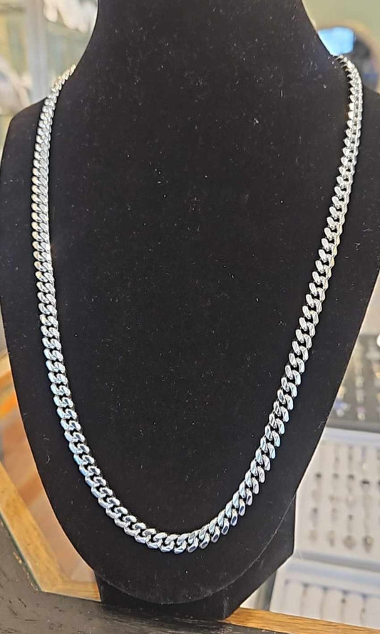 Sterling silver Miami Cuban 6mm chain