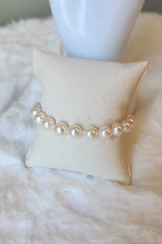 Sterling silver pearl bracelet