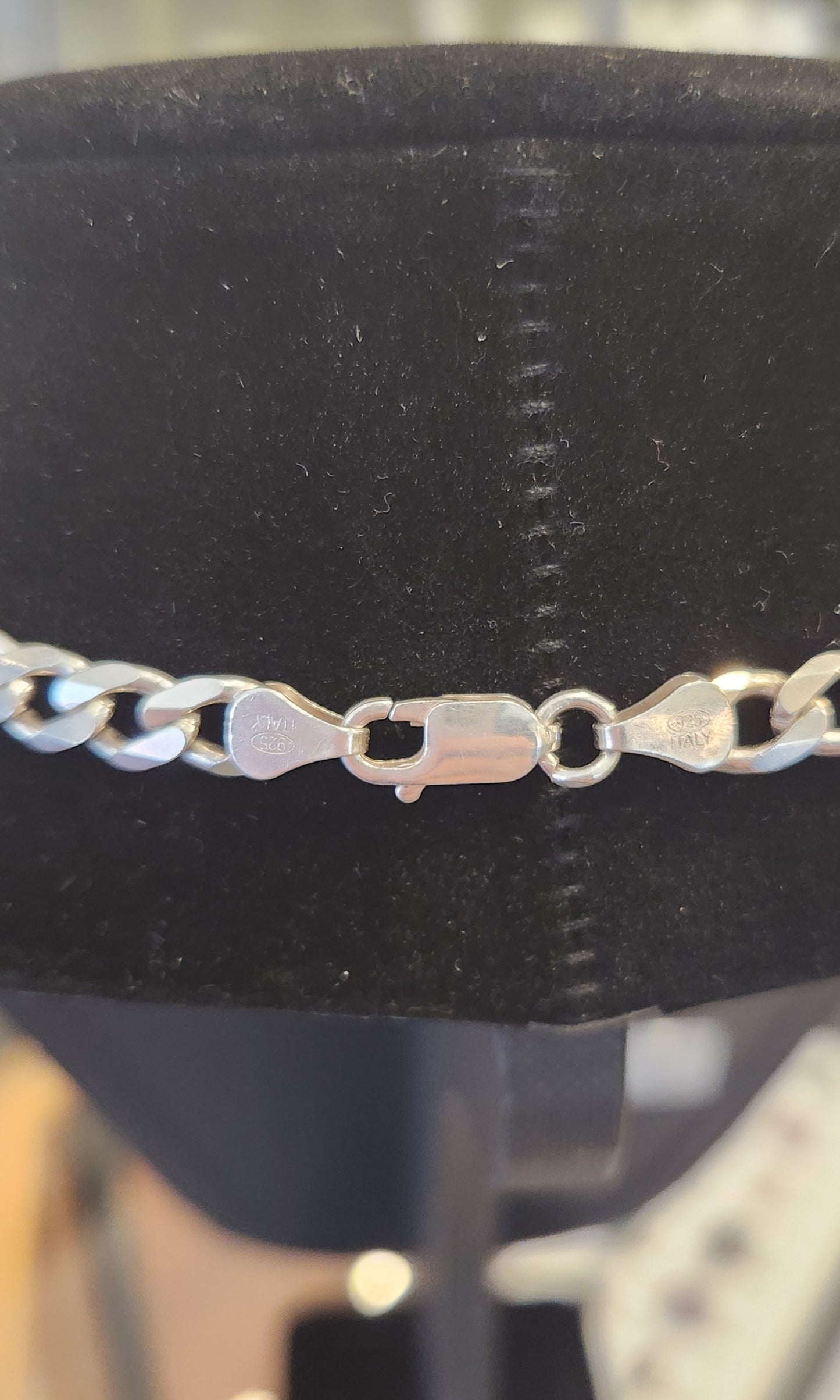 Sterling silver 6mm 18" figaro chain