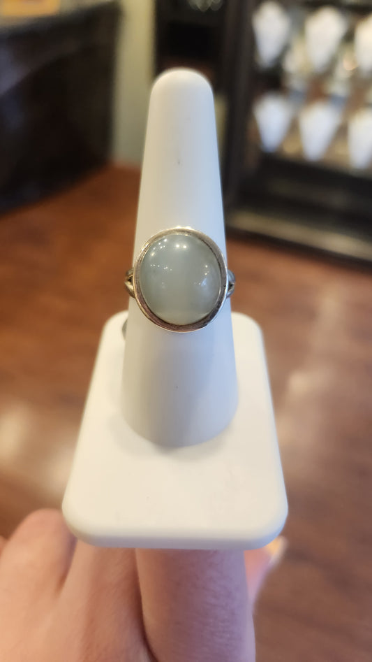 Sterling silver African moonstone ring