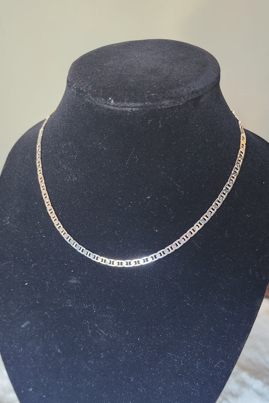 Sterling silver 4.5mm 18" mariner chain