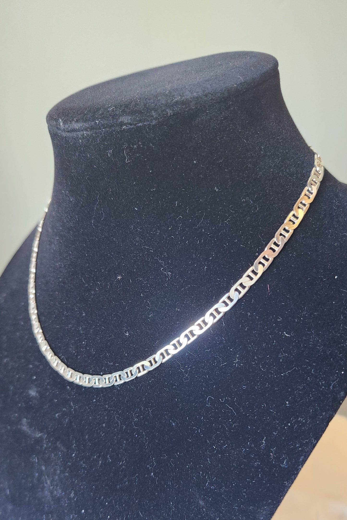 Sterling silver 4.5mm 18" mariner chain