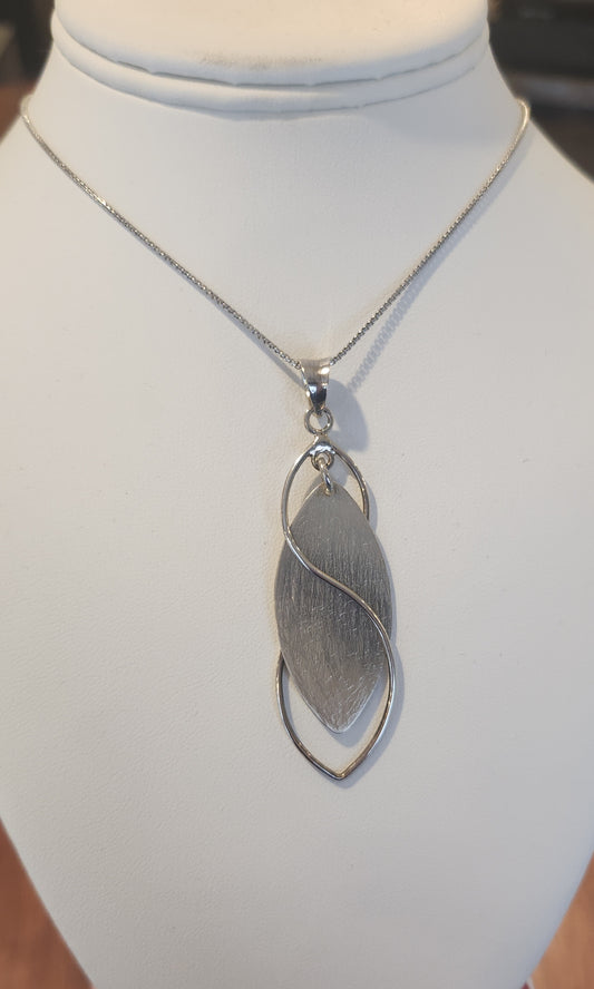 Sterling silver "S-shaped" pendant