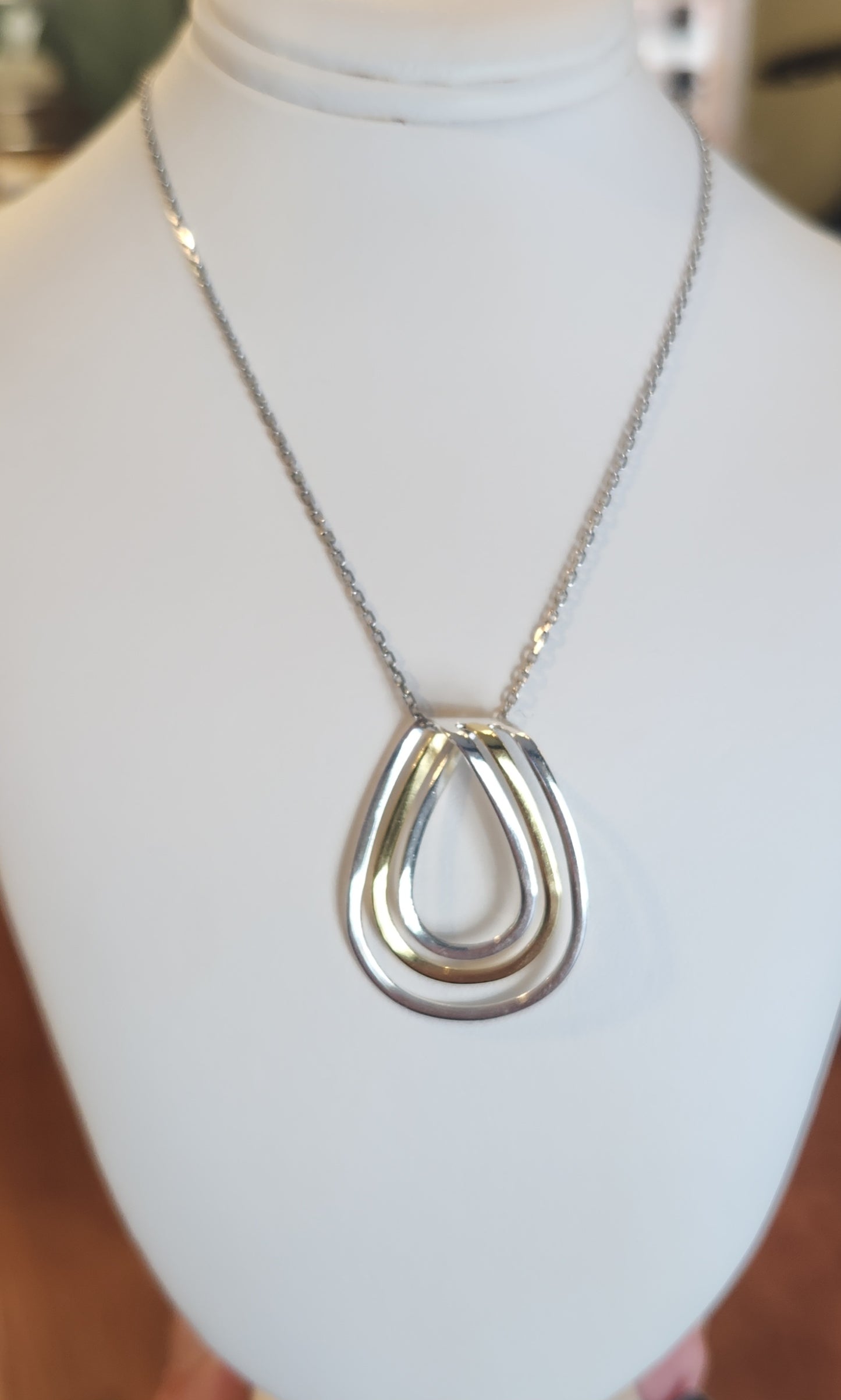 Sterling silver two-toned slide pendant