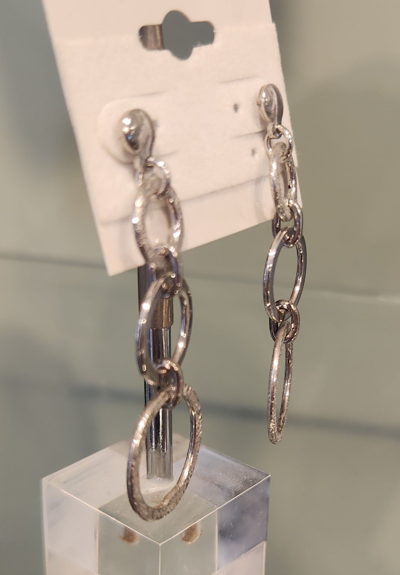 Sterling silver dangled rings earrings