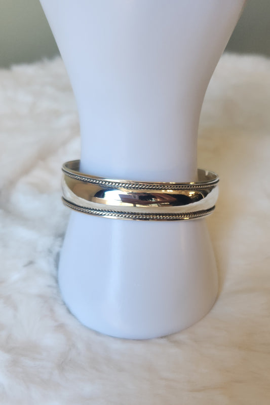 Sterling silver fashion cuff bracelet