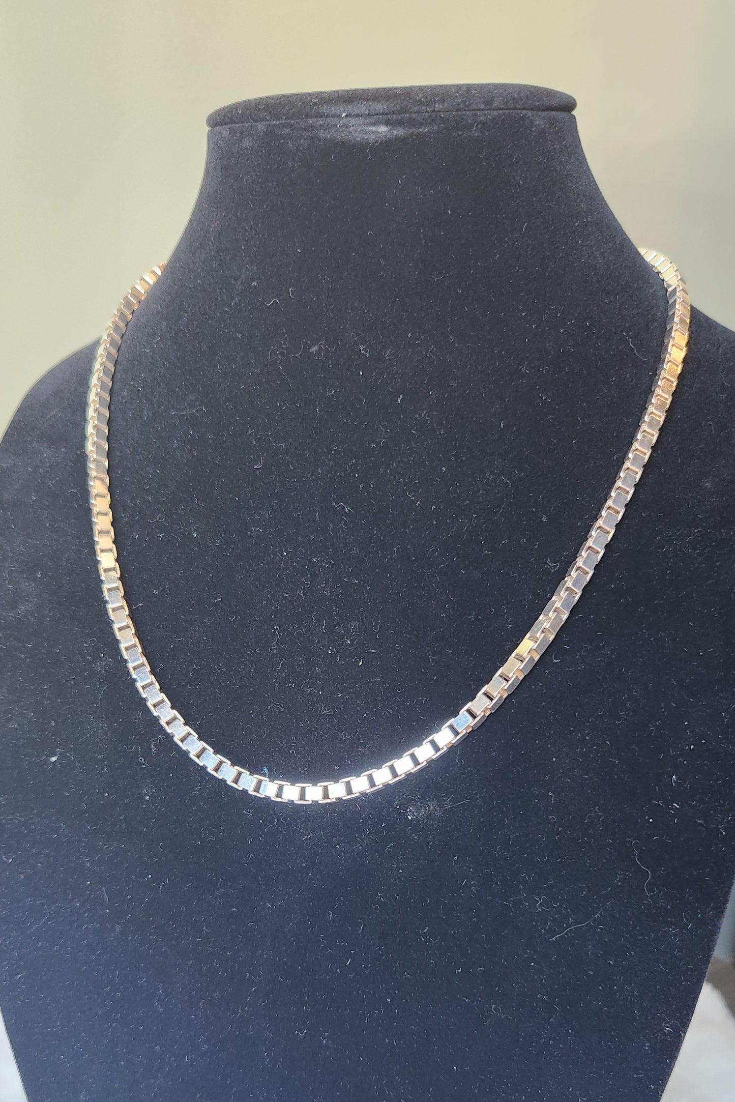 Sterling silver 6mm 22" box chain