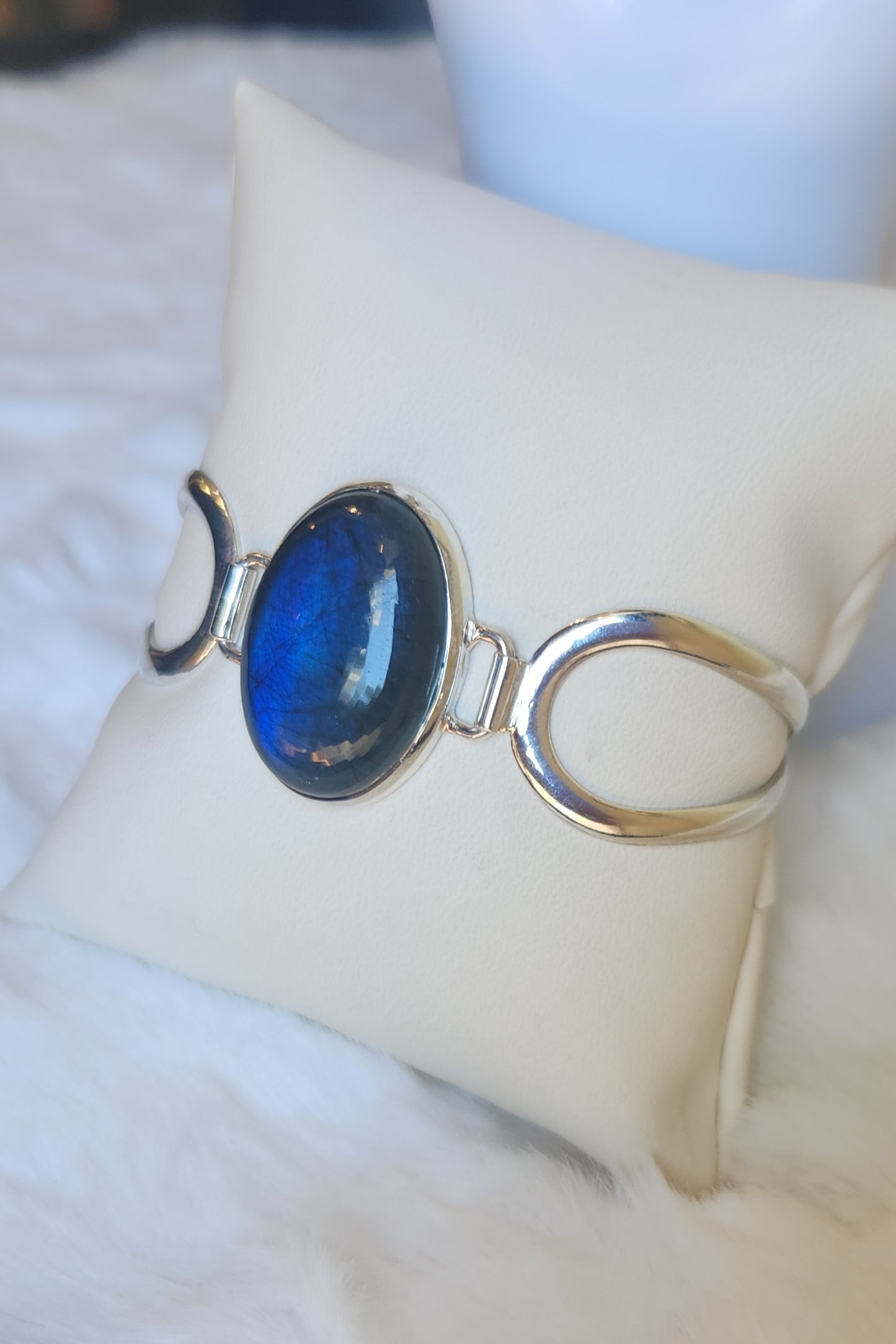 Sterling silver blue labradorite bracelet