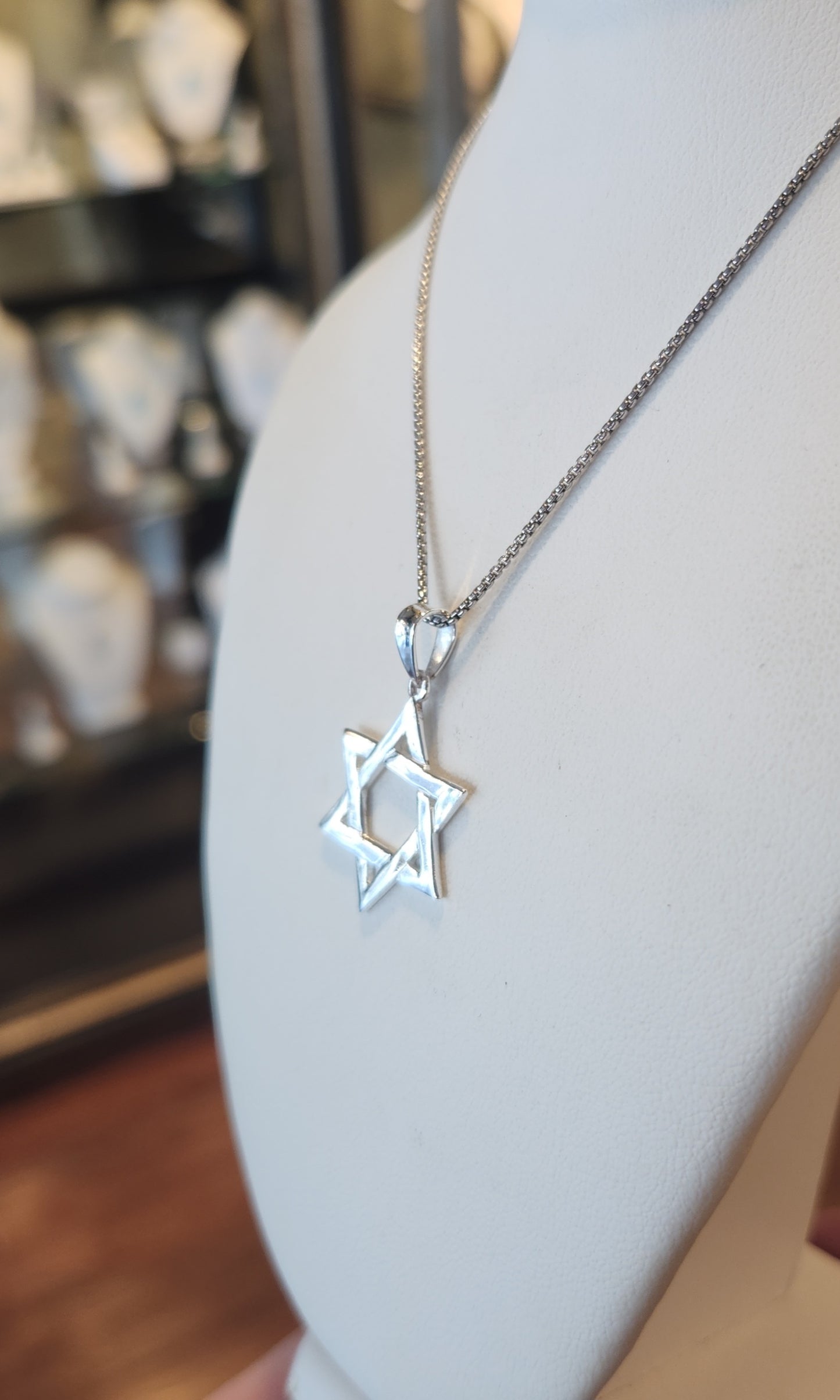 Sterling silver Star of David pendant