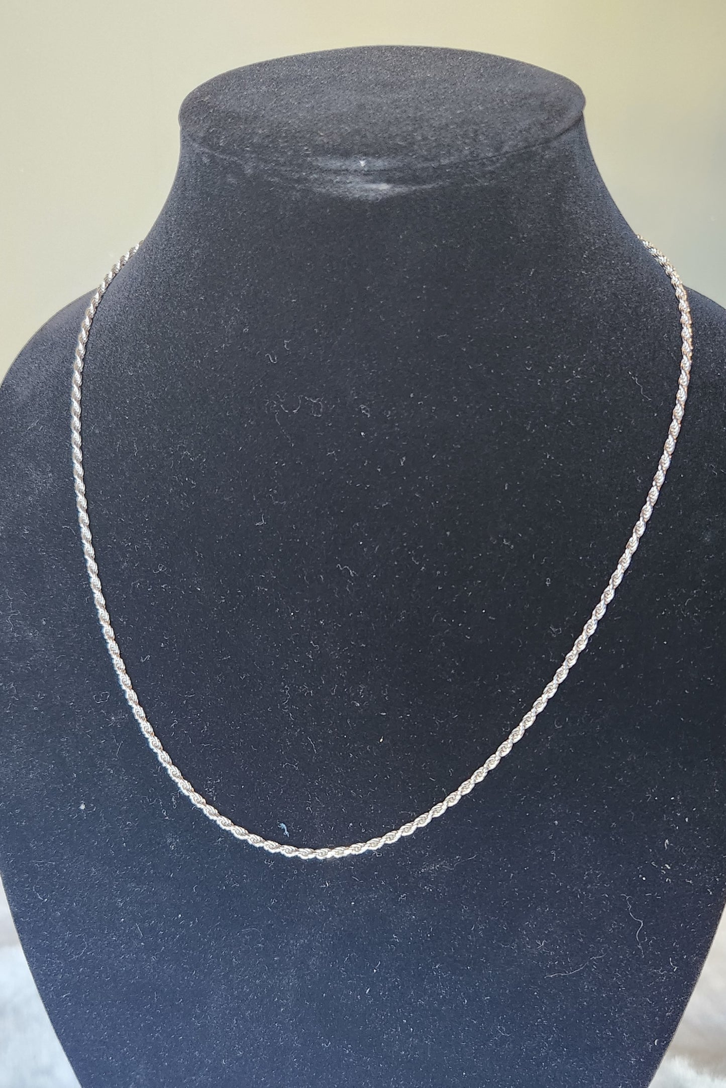 Sterling silver 2mm french rope chain