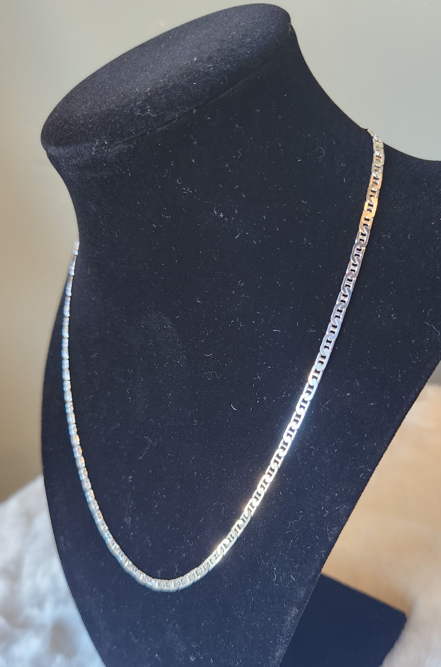 Sterling silver 3mm mariner chain