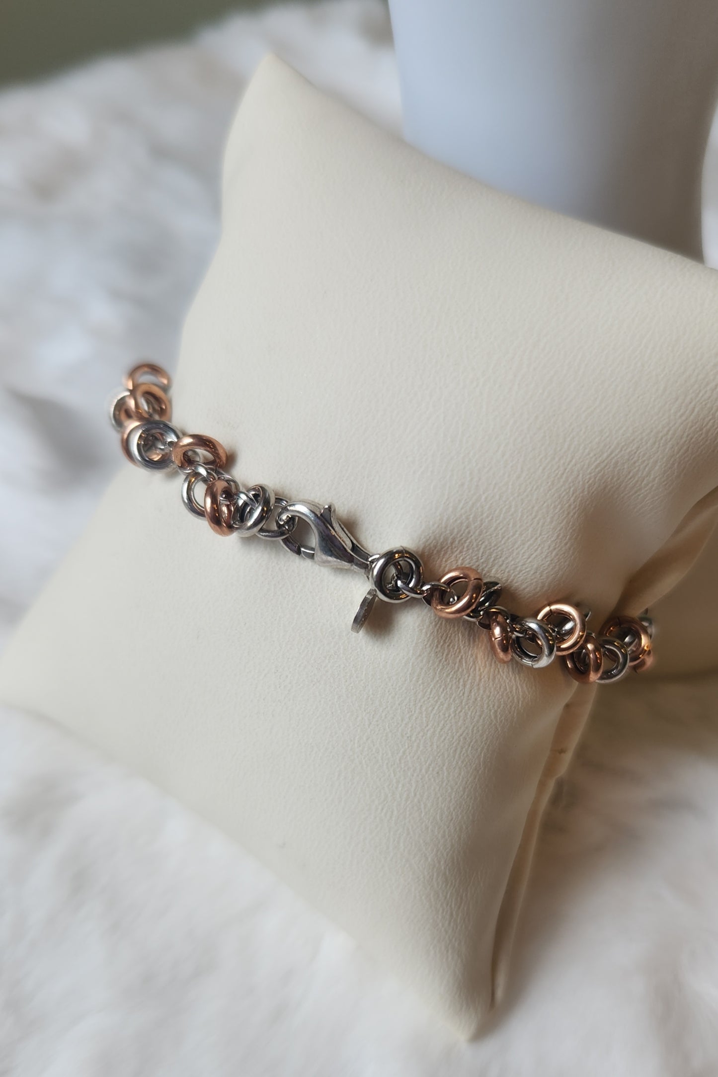 Sterling silver two-toned bracelet