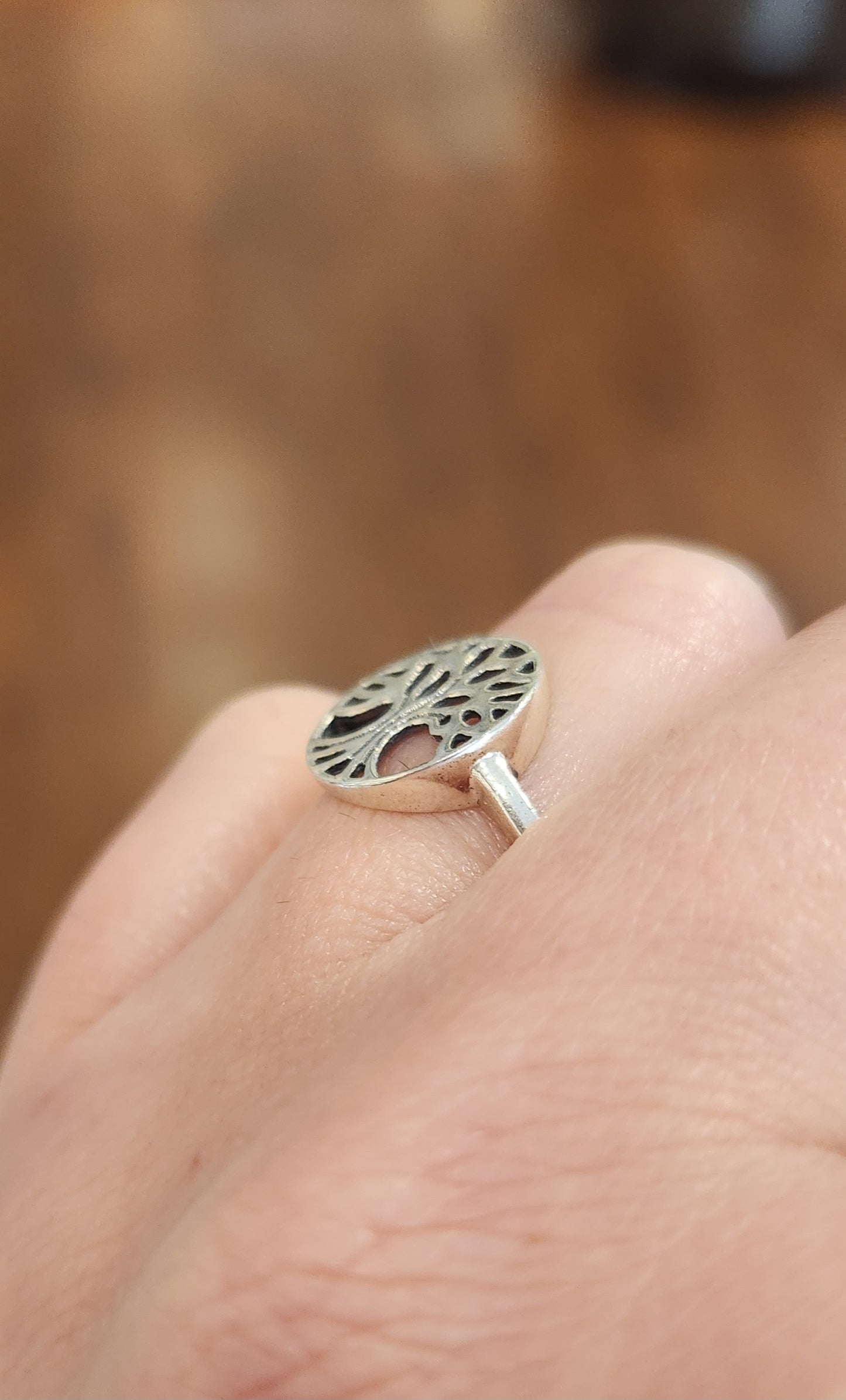 Sterling silver tree of life ring