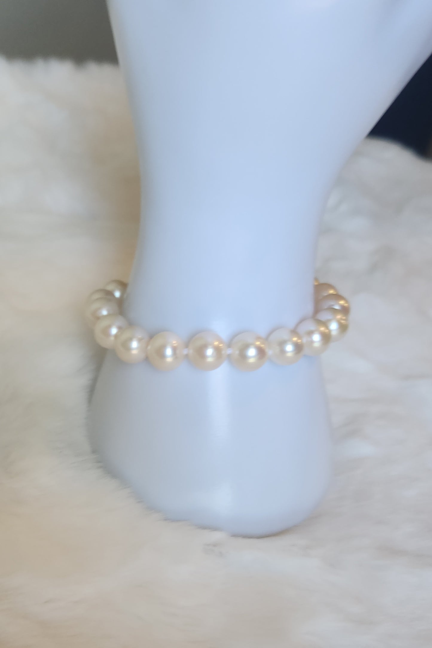 Sterling silver pearl bracelet