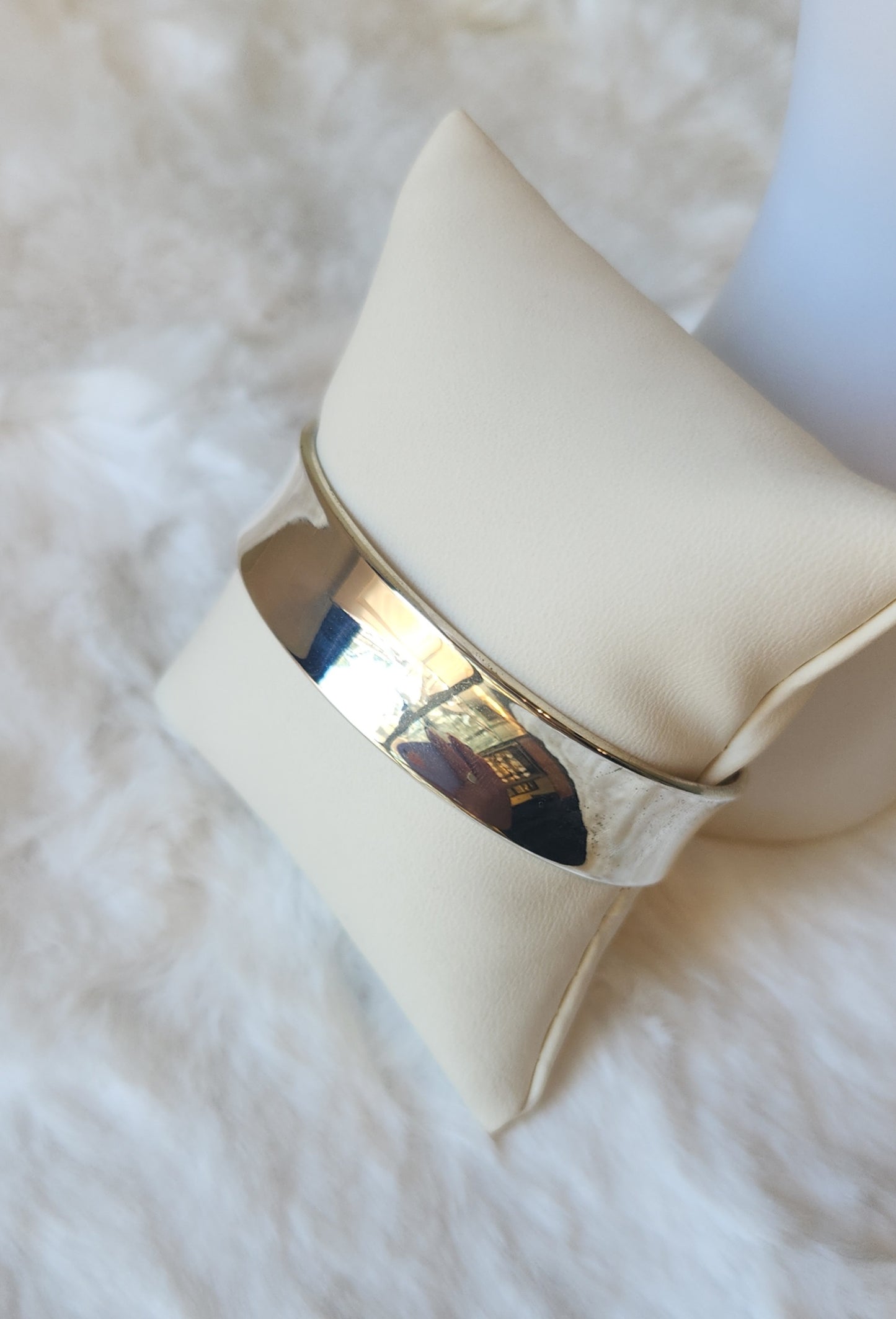 Sterling silver polished cuff bracelet