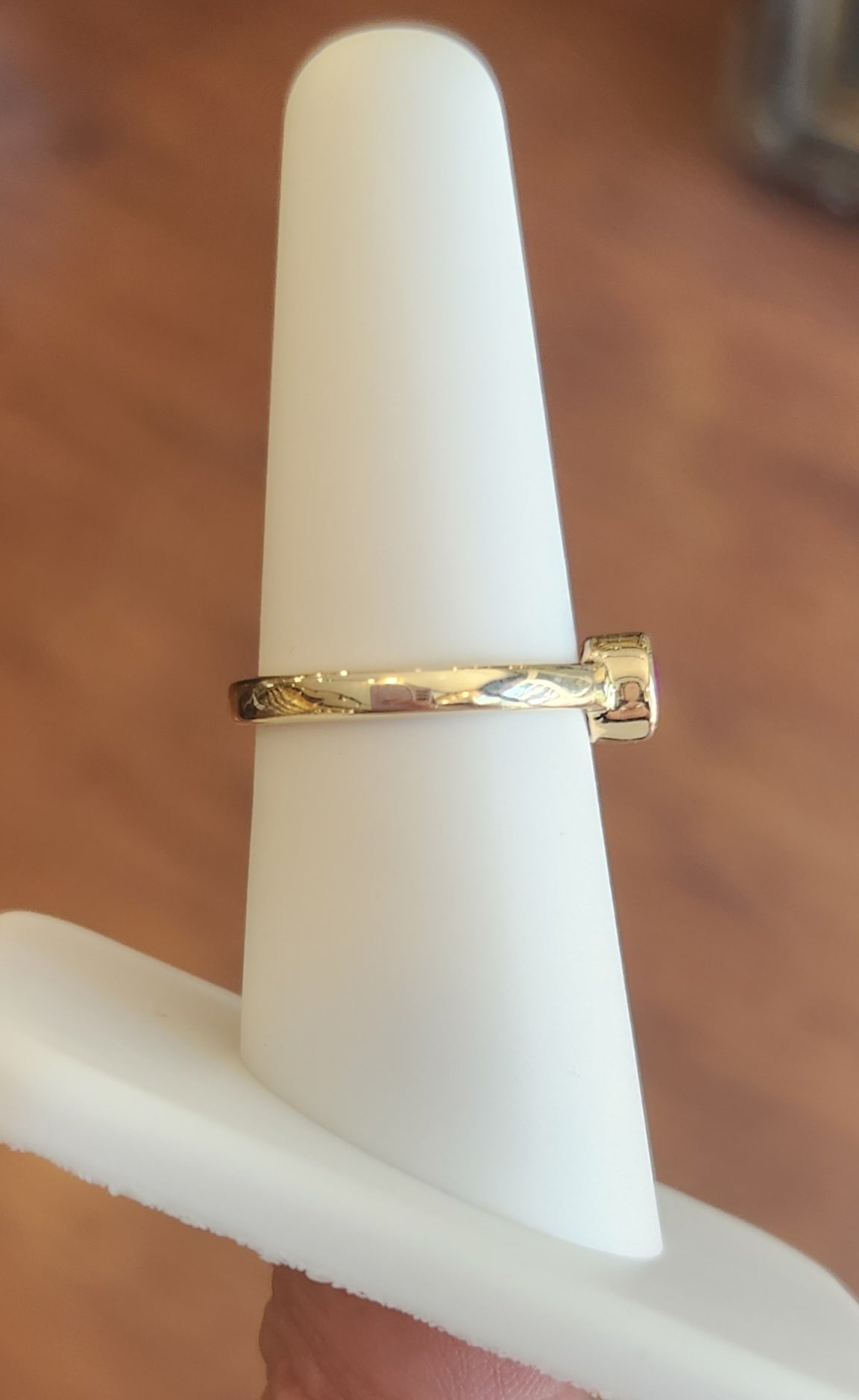 14k yellow gold ruby ring