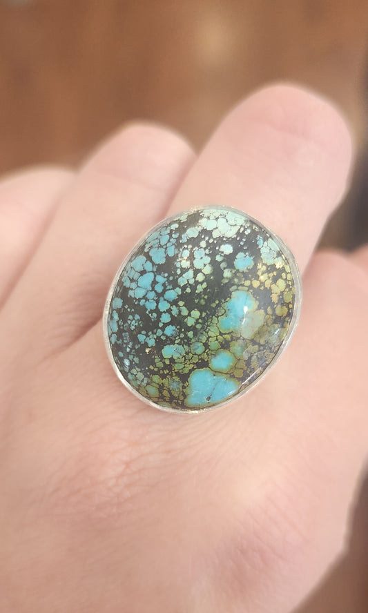 Sterling silver turquoise statement ring