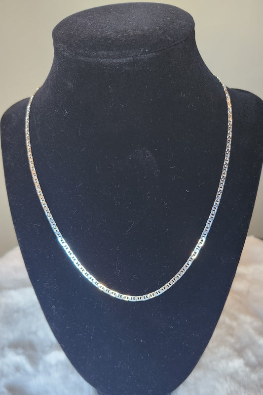 Sterling silver 3mm mariner chain