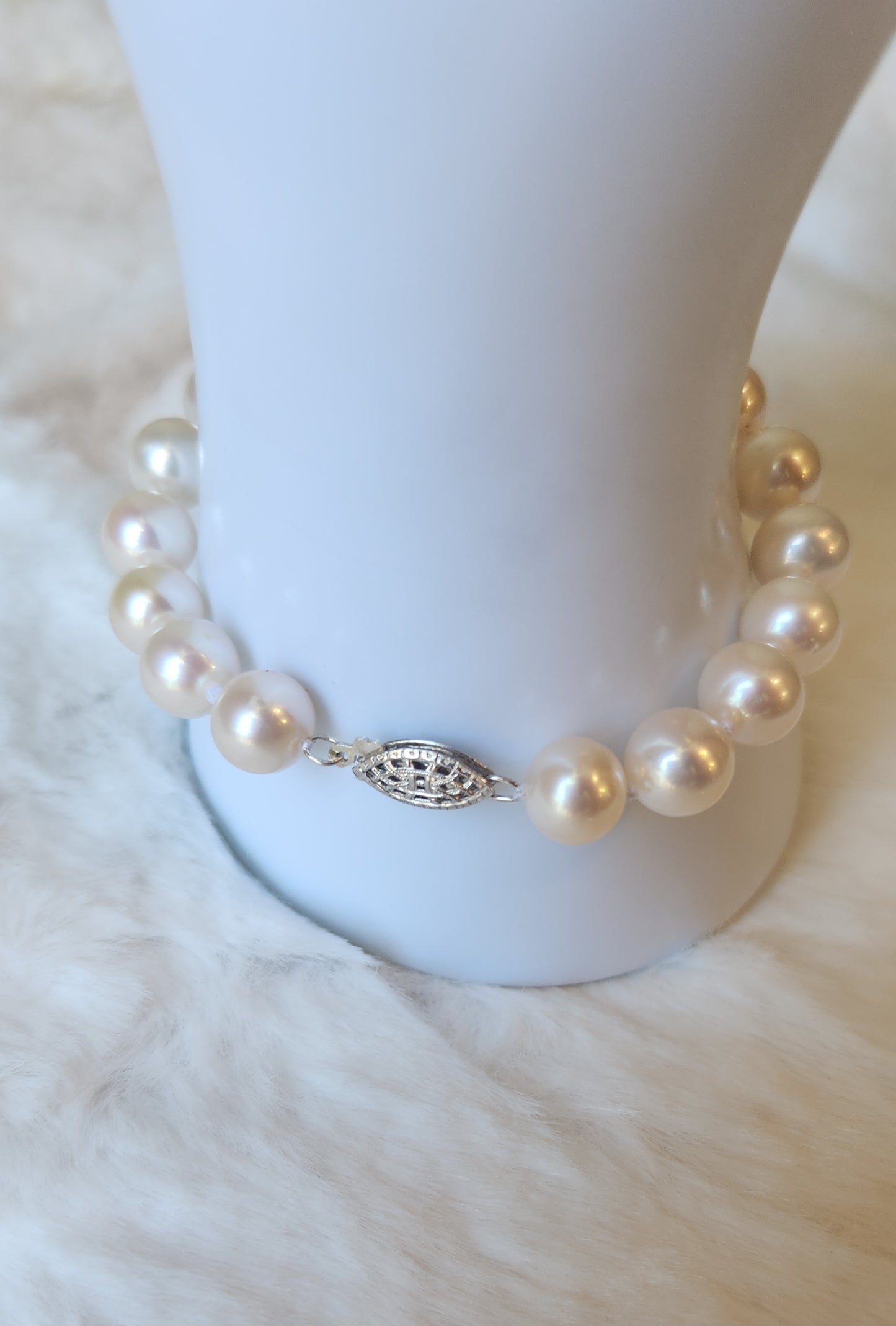 Sterling silver pearl bracelet