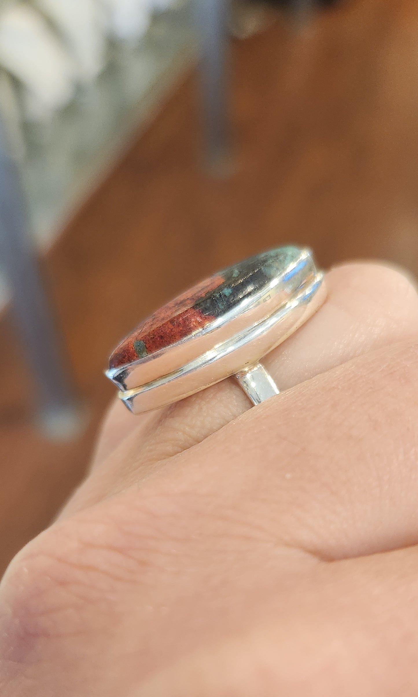 Sterling silver marquis-shaped sonora sunrise ring