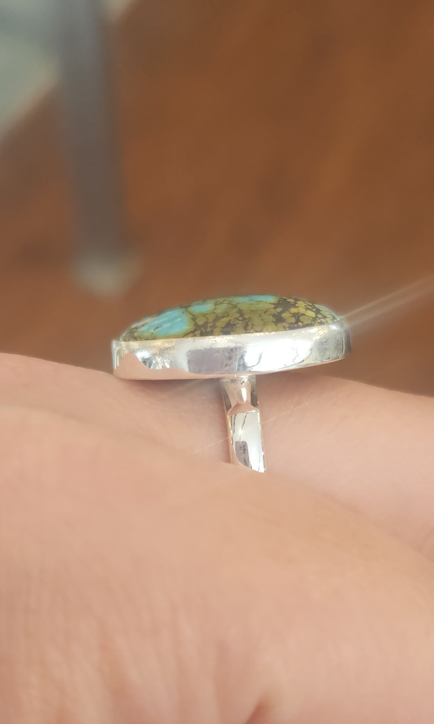 Sterling silver turquoise statement ring