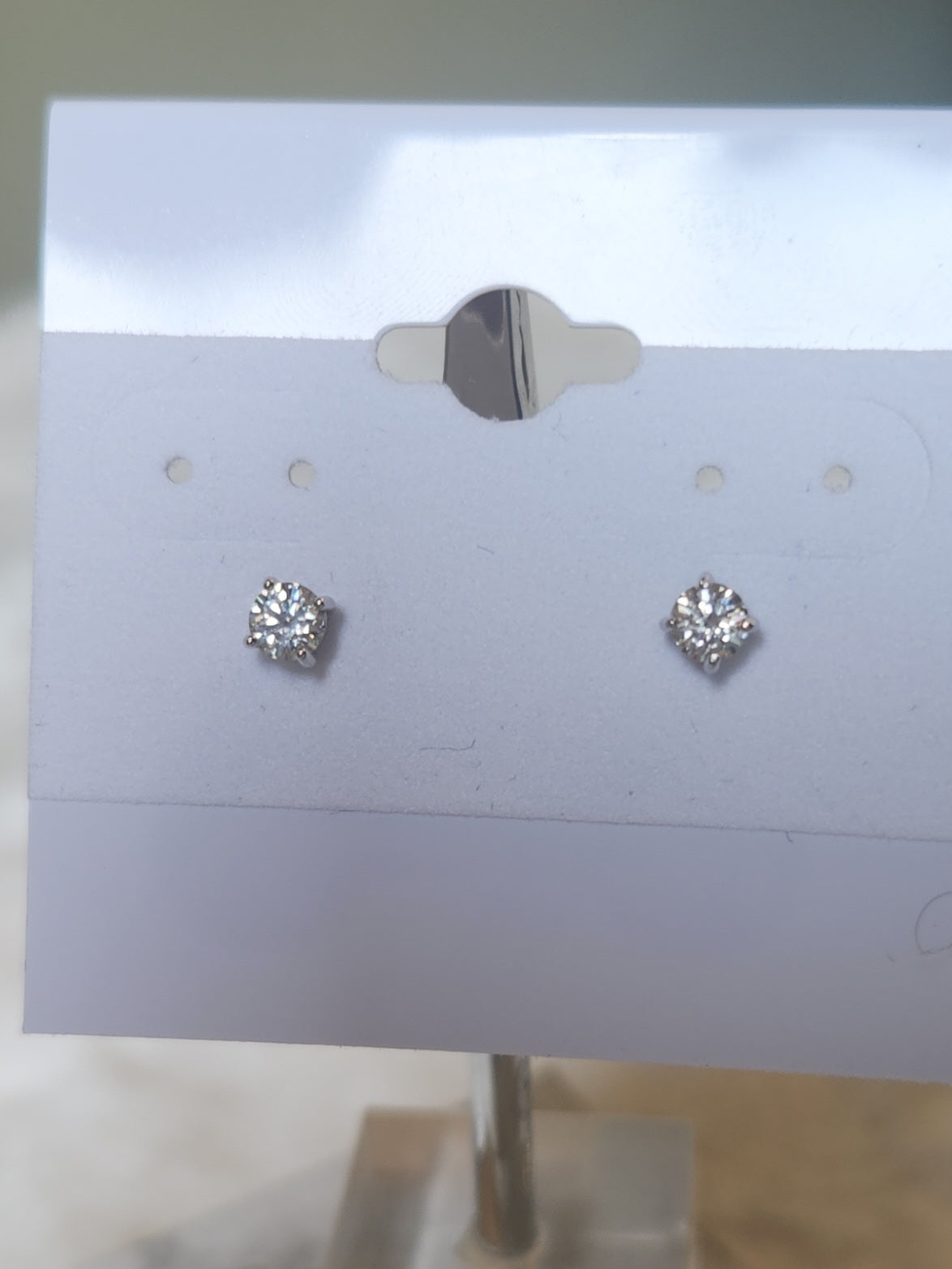 Sterling silver .5 CTW moissanite stud earrings