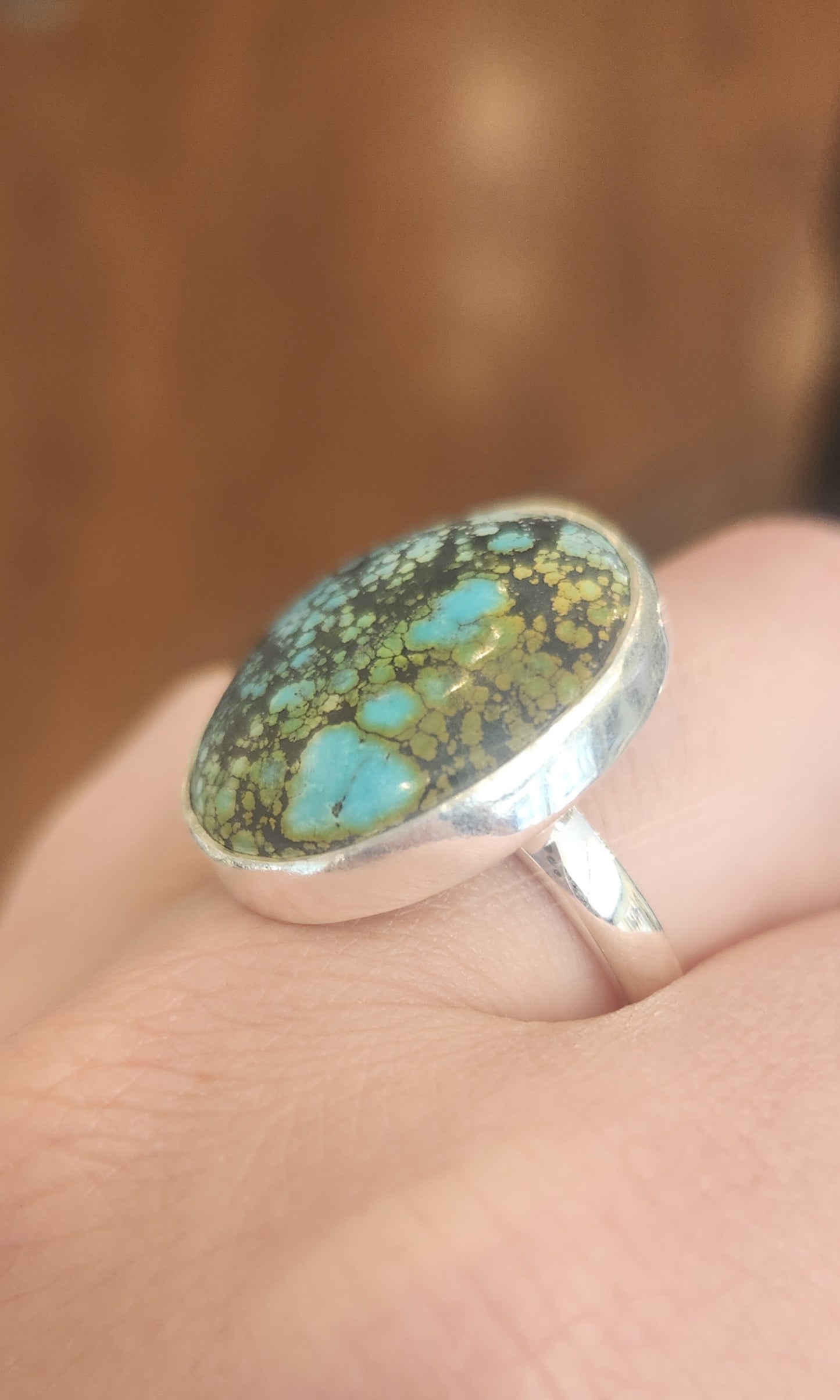 Sterling silver turquoise statement ring